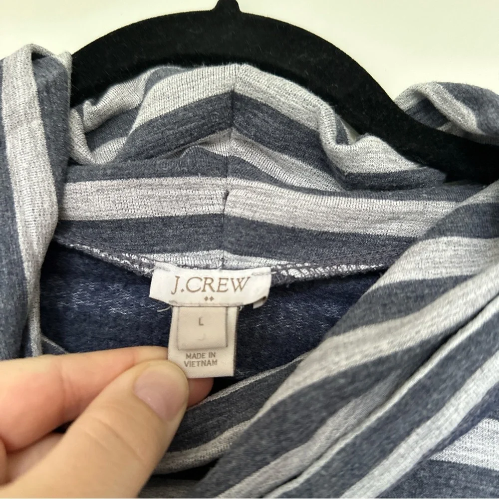 J. Crew Striped tunnelneck pullover sweatshirt
